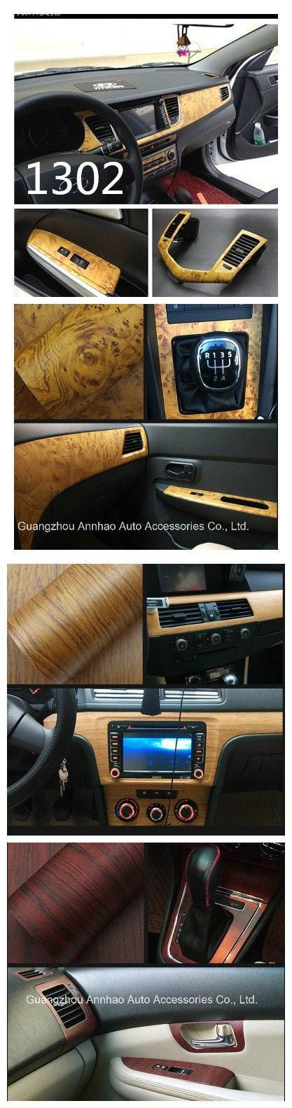 1.2*50m Self Adhesive Car Interior Decal Wood Grain Vinyl