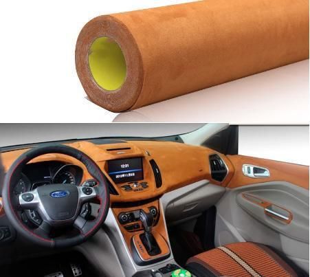 Auto Vinyl Rolls Camel Fabric Velvet for Car Wrap Brown Film