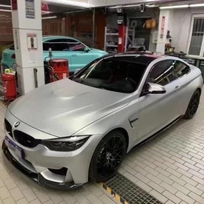 Tsautop 1.52*18m Ultimate Flat Matte Silver Car Wrap Pvs Sticker