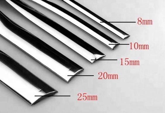 Chrome-Plated Flexible Trim Strip Door Protection Strip