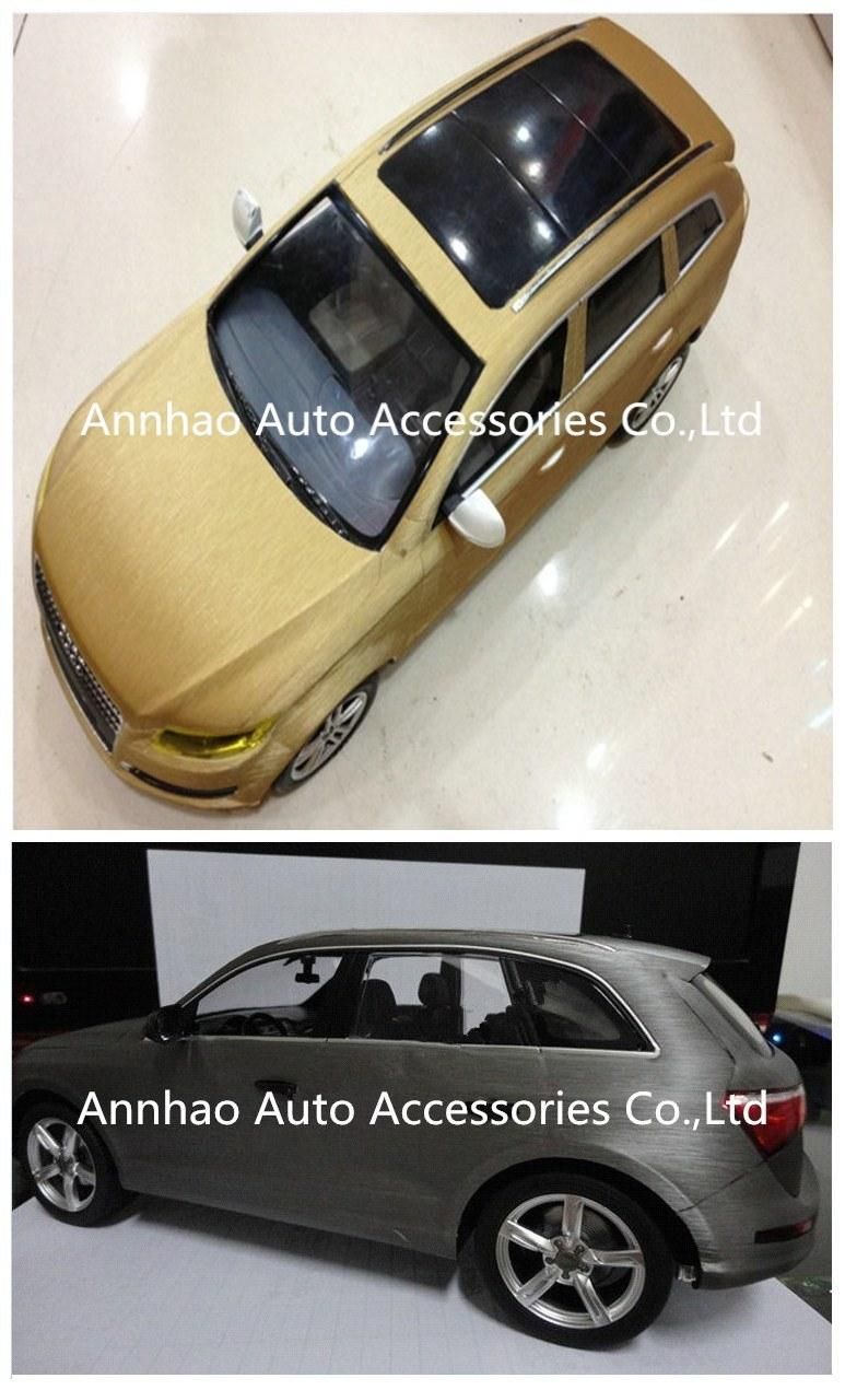 Golden Metal Brushed Finished PVC Waterproof Car Body Vinyl Foil Stickers