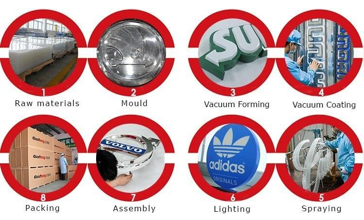 Custom High Quality Vacuum Forming Acrylic Car Logo / Sticker Maker