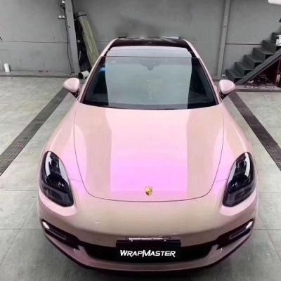 Tsautop 1.52*18m Magic Twin Color Candy Pink Car Body Vinyl Wrap Sticker