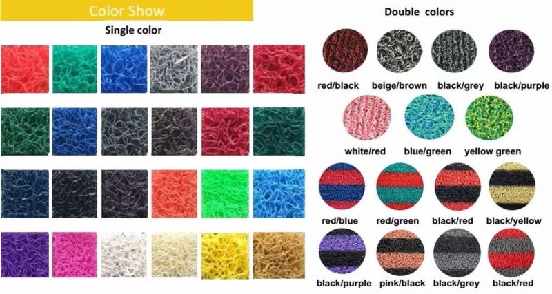 Eco-Friendly Washable Double Colors Car Accessories PVC Coil Floor Car Mat