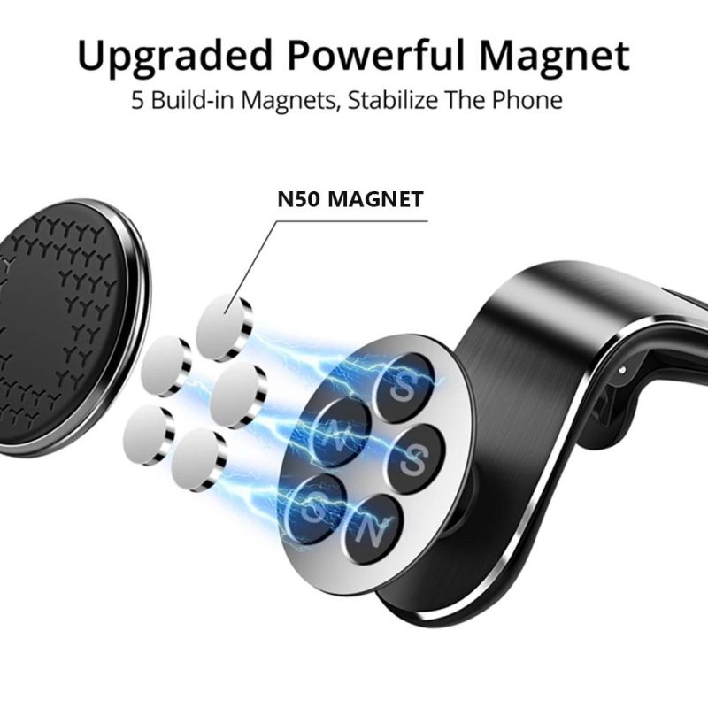 Custom Logo Magnetic Car Air Vent Holder for Universal Phone