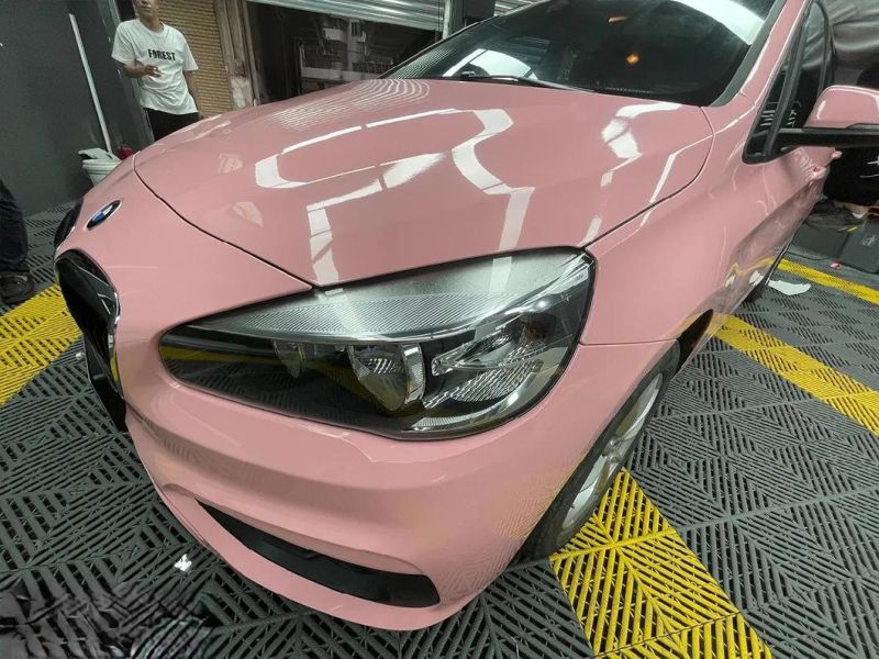 Crystal Rouge Pink Wrapping Sticker Vinyl Car Film