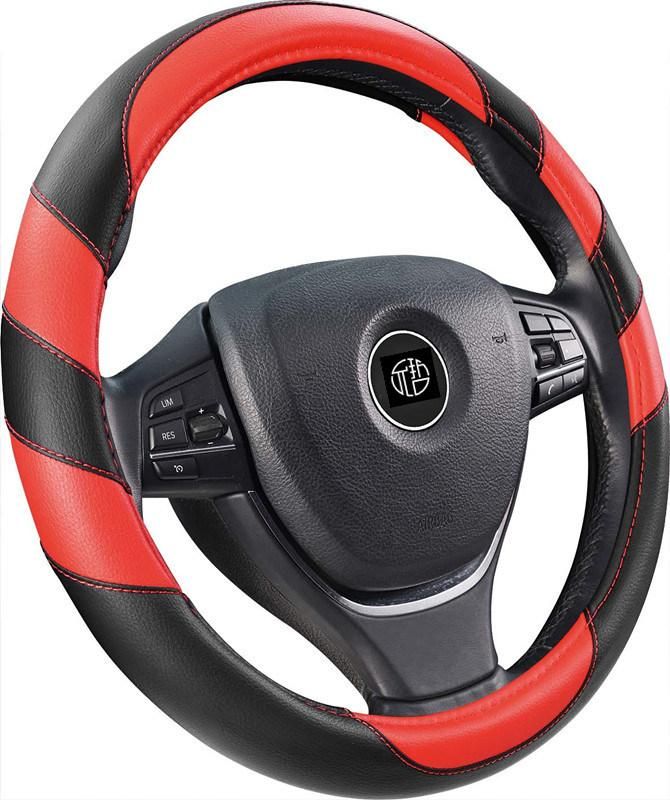 New Colorful PVC PU Leather Universal Car Steering Wheel Cover Leather