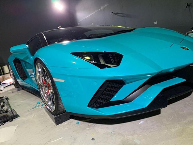 Satin Metallic Glossy Lake Blue Car Film