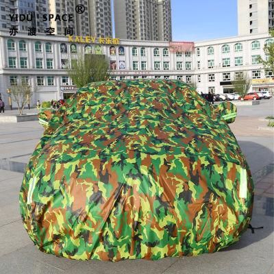 Wholesale Oxford Manful Shrink Waterproof Sunshade Folding Camouflage Auto Cover