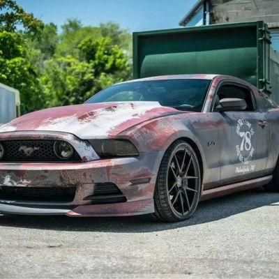 Tsautop 1.52*30m Rust Metal Camo Car Wraps Car Body Sticker Camo Car Wrap