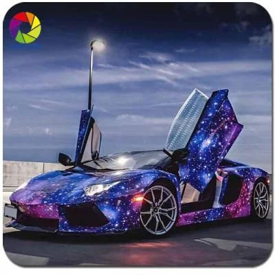 Tsautop 1.52*30m Customized Galaxy Car Wrap PVC Car Sticker