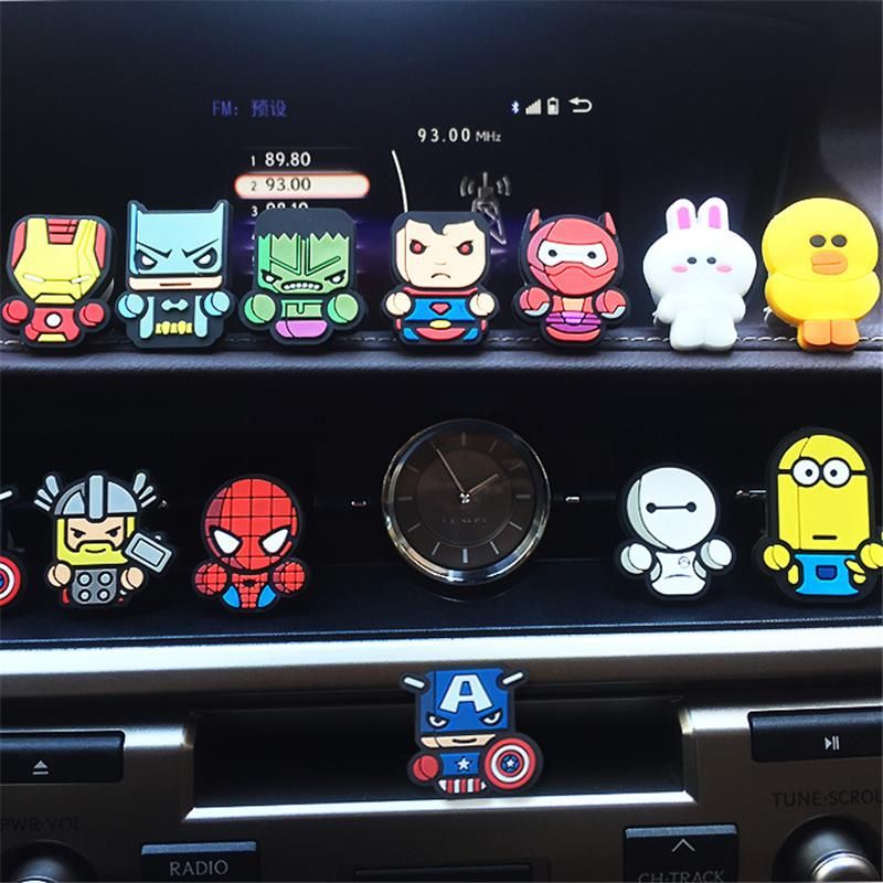 Cartoon Auto Air Conditioning Car Air Vent Clip for Marvel Hero Fashion Car Air Freshener