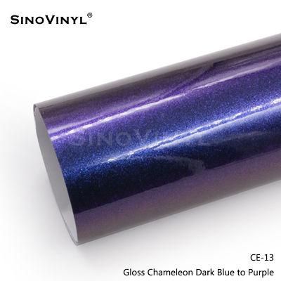 SINOVINYL Air Bubble Free Chameleon Electro 1.52X18M/5X59FT Car Wrapping Vinyl Auto Film