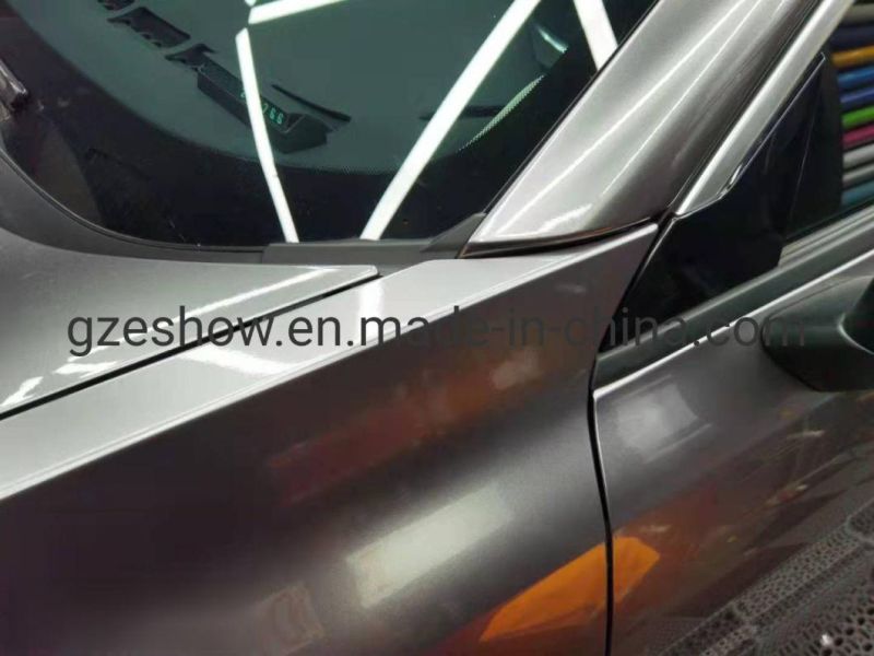 Glossy Metallic Dark Gray Car Sticker Car Film Protector