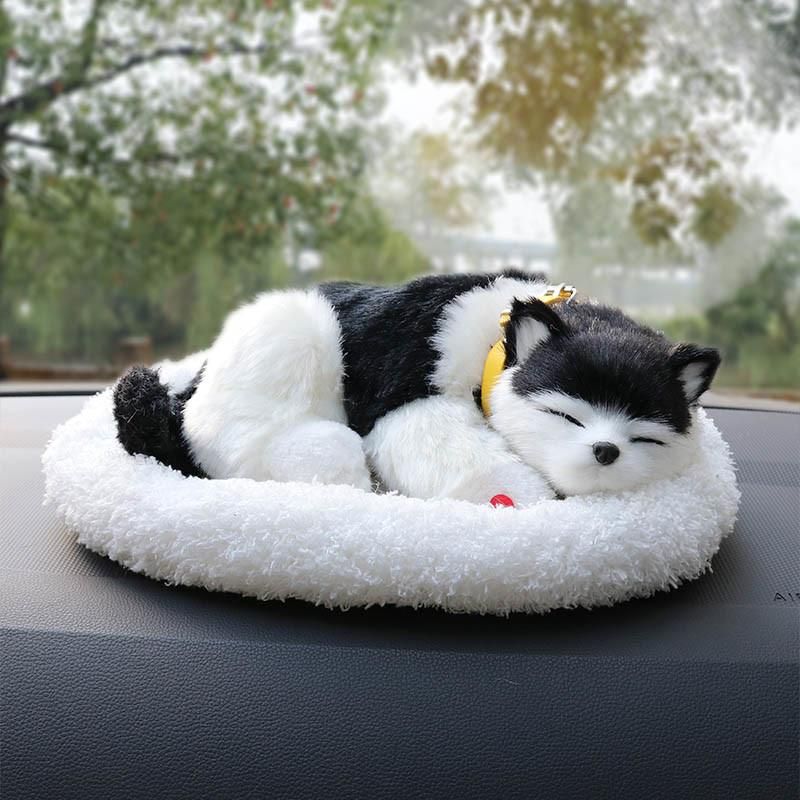 Car Decor Wedding Plush Sleeping Cat with Bamboo Charcoal for Formaldehyde Removal Car Decoration Accessories