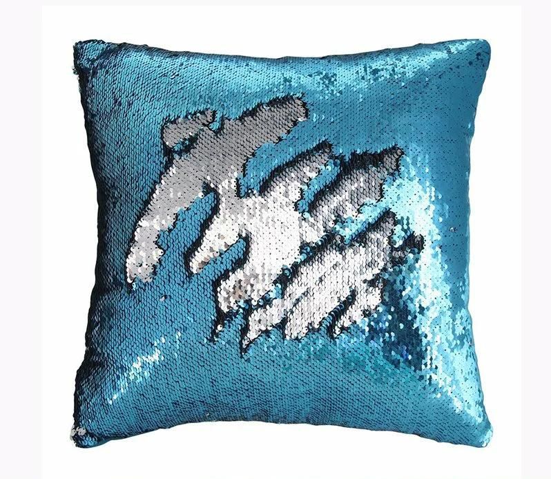 Mermaid Sequin Pillow Case Cushion Cover for Sublimation Printing