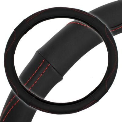 15 Inch Car Vehicle PU Leather Steering Wheel Wrap Cover