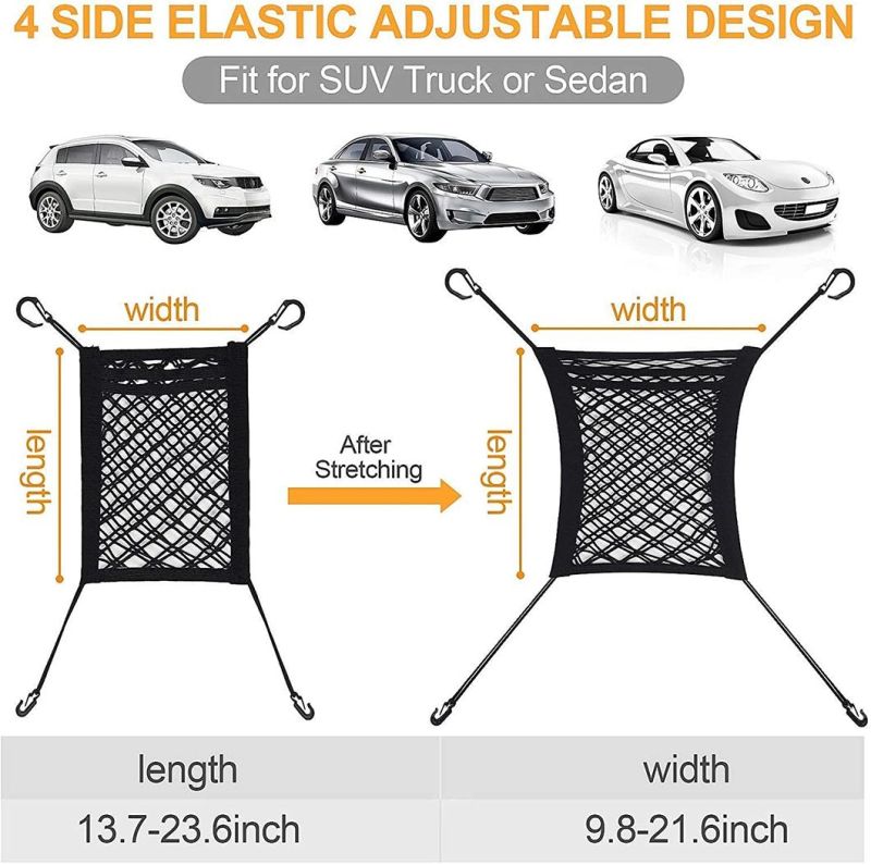 The Purse Net Car Net Pocket Handbag Holder Between Seats Cargo Storage Pockets Car Purse Holder for Between Seats Organizer