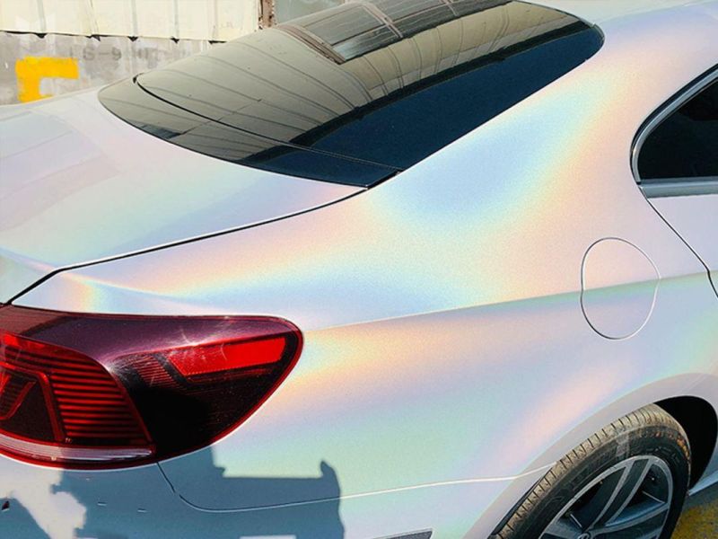 Diamond Laser White Vinyl Wrap Car Sticker Car Styling Film