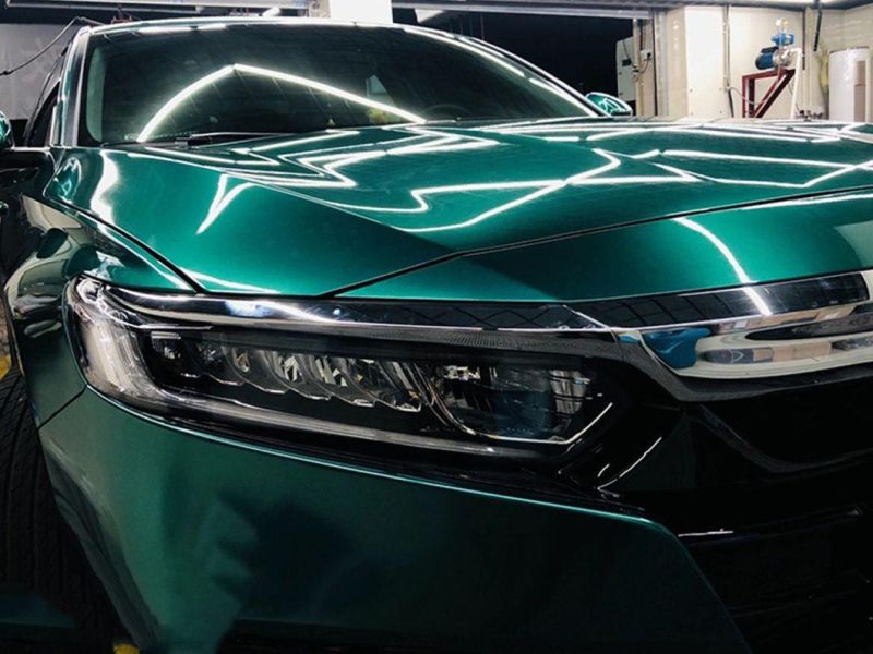 Color Changing Satin Metallic Glossy Emerald Wrap Sticker Vinyl Film