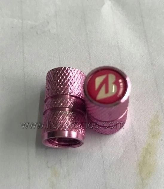 Custom Bridgestone Logo Epoxy Printing Metal Tyre Valve Cap