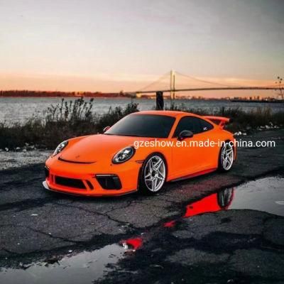 Glue Matting Orange Cool Vinyl Wrap