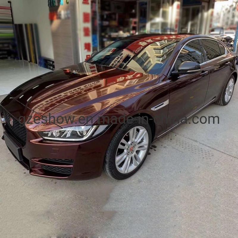 Air Bubble Free Glossy Metallic Black Rose Wrap Vinyl Film