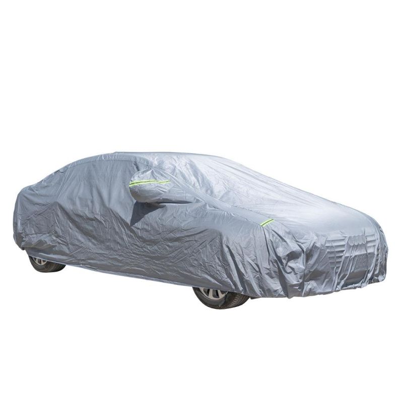 Light Shell Waterproof UV-Proof Windproof Design Car Cover with Zipper Storage and Lock for All Weather Indoor Outdoor Fit 191-200 Inches Sedan Car Covers