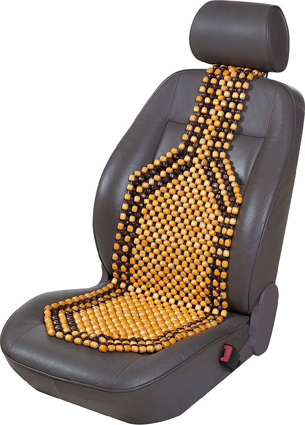 Natural Wood Beaded Seat Cover Massaging Cool Cushion for Truck Car