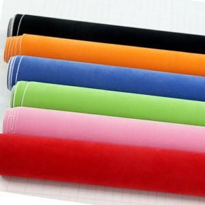 1.52X15m PVC Vinyl Self Adhesive Film Car Wrapping Velvet Fabric Sticker