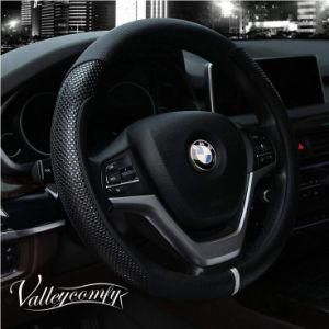 Black Microfiber Leather Steering Wheel Cover