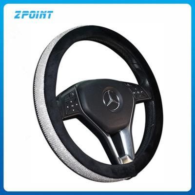 Car Diamonds Bling Steering Wheel Cover for Women Girls