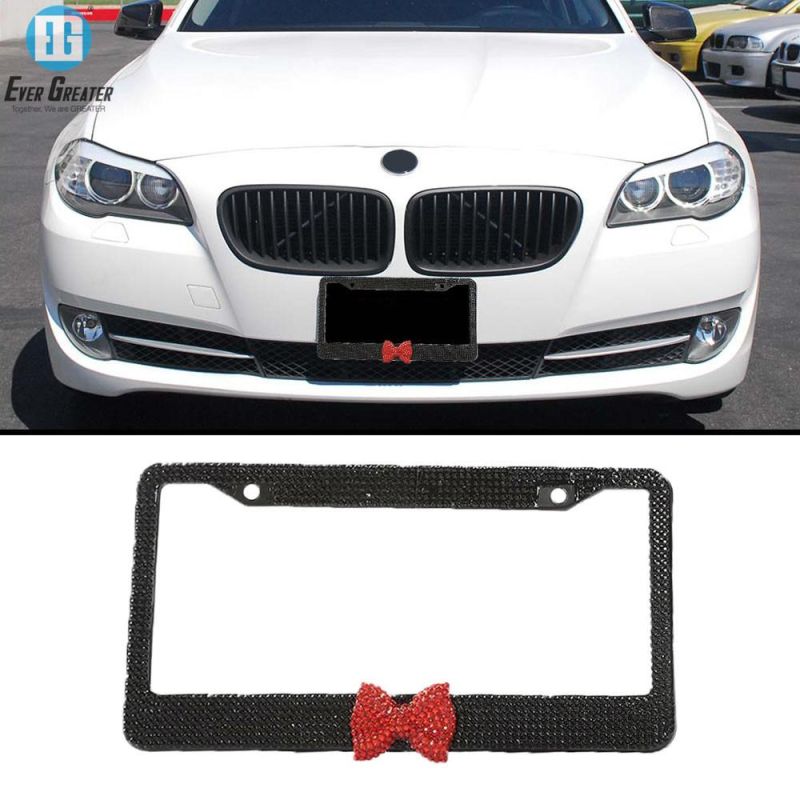 Customizable Diamond Crystal License Plate Frame Chunky