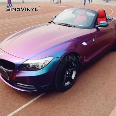 SINOVINYL Chameleon Color Change Blue to Purple Surface Car Body Wrap Vinyl Film