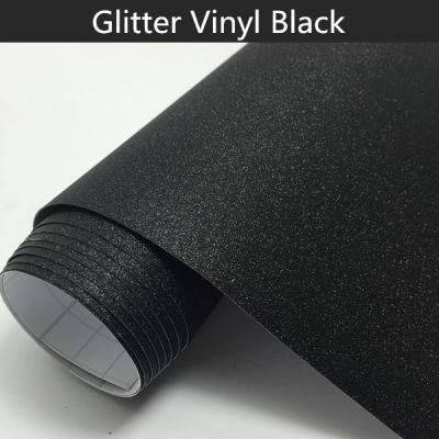 1.52*28m Black Car Decal Diamond Glitter Vinyl Sticker with Air Release