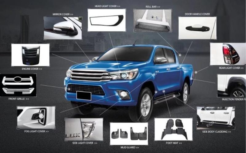 Exterior Accessories Full Kit for Toyota Hilux Revo 2016