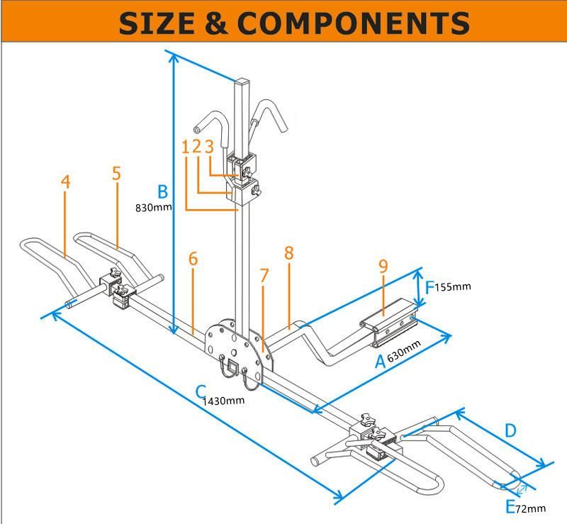 2-Bike Platform Style Hitch Mount Bike Rack