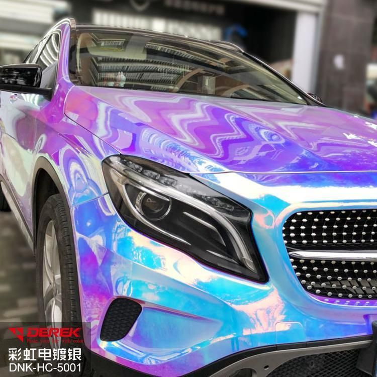 China Manufacturer Low Tack Rainbow Chrome Car Wrap Film