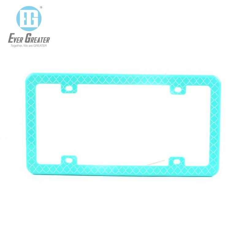 Metal Silver Car License Plate Frame