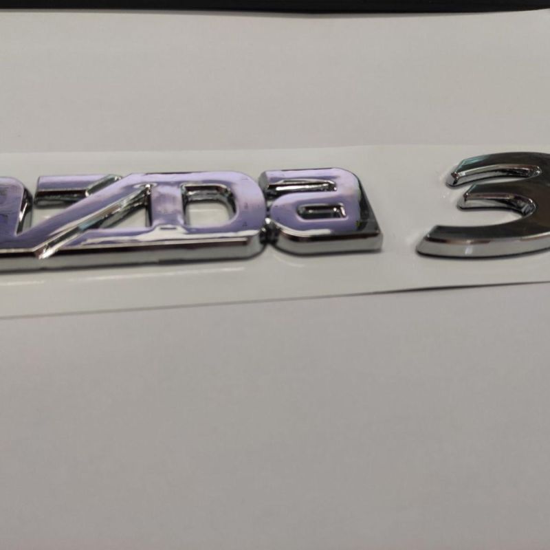 ABS Plastic Custom Silver Car Accessories Auto Letter Badge Emblem