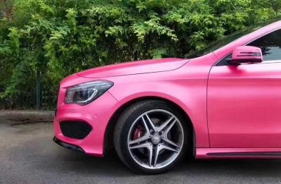 Ondis New Product Self Adhesive Bubble Free Vinyl Matte Satin Metallic Chrome Car Wrap Pink Vinyl Wrap