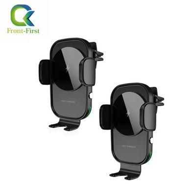 Patent Design Mirror Acrylic Shell 360 Degree Rotated Support Mobile Qi Wireless Charging Car Holder for Auto Air Vent