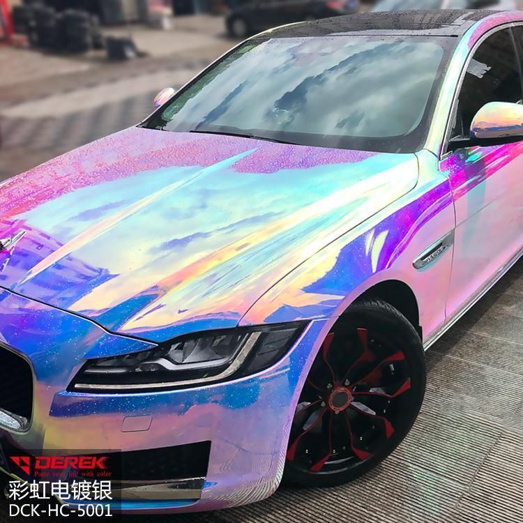 Waterproof UV Resistant Rainbow Chrome Green Sliver Car Body Wrap Film Decoration Film