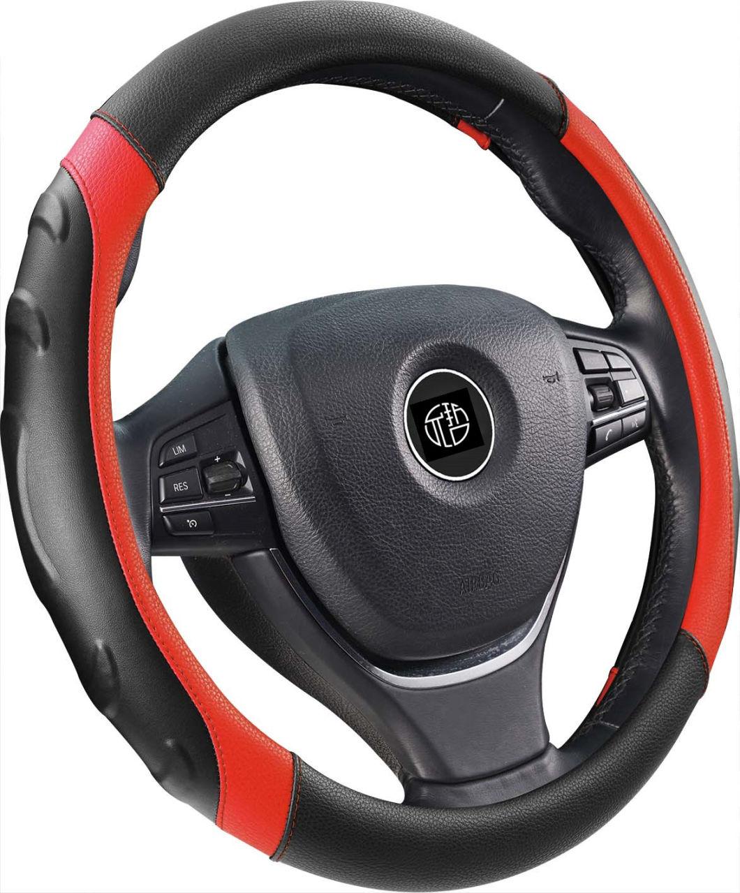 Non-Slip, Durable, Industry-Leading, Protection All Modeld Auto Leather Steering Wheel Cover