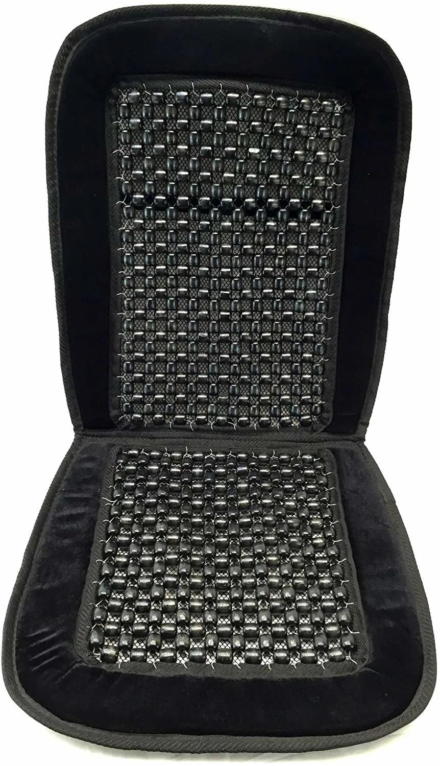 Car Accessory Black Wood Beads Seat Cushion