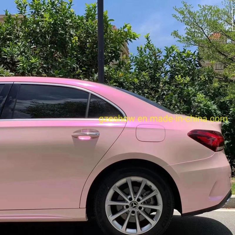 Gloss Metallic Magic Pink Color Shift Car Wrap