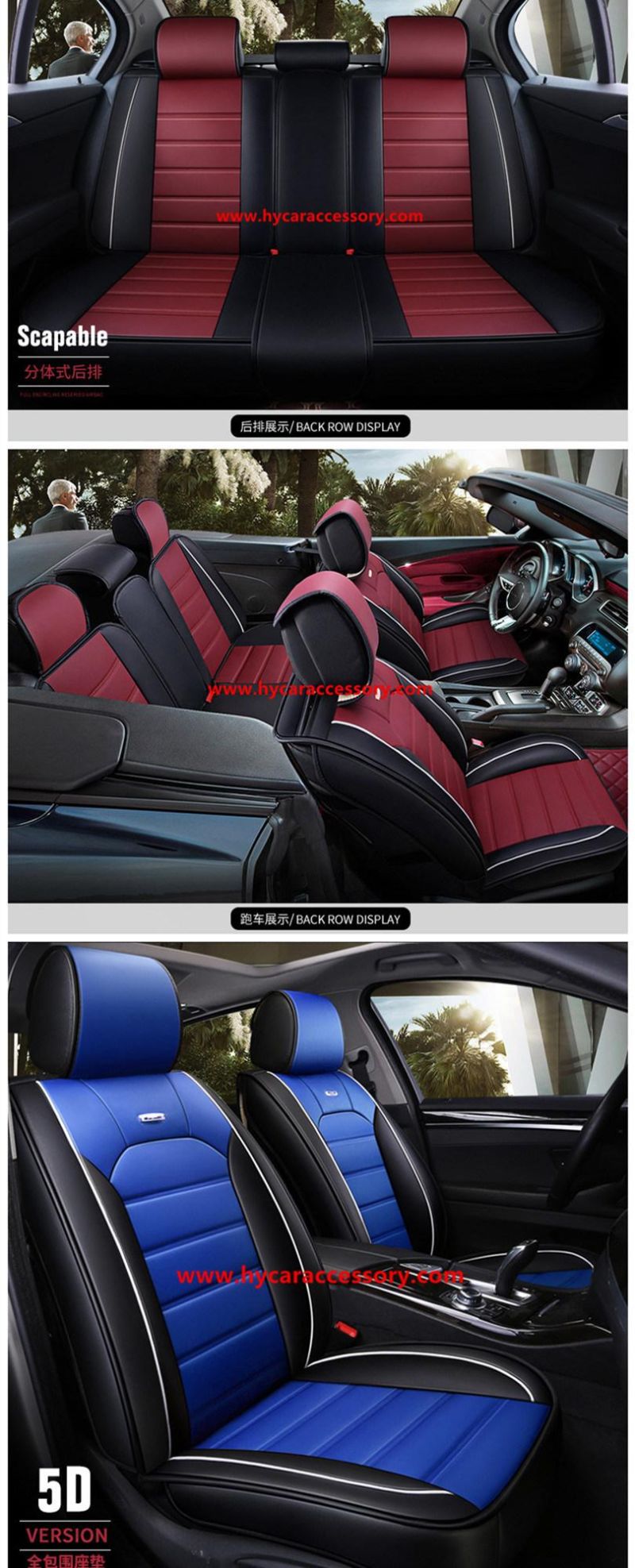 Car Accessories Car Decoration Seat Cushion Universal PU Leather Auto Car Seat Cover