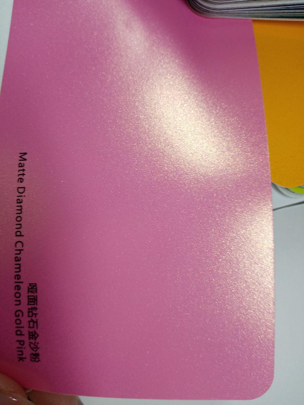 Car Sticker Car Shape Matte Diamond Chameleon Gold Pink Car Film