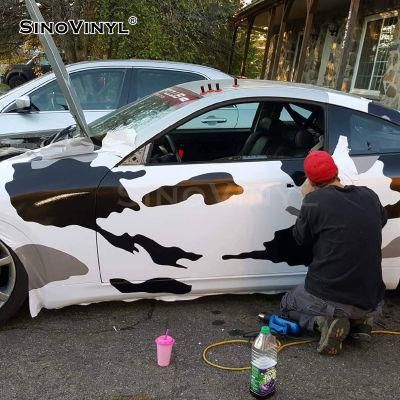 SINOVINYL OEM Full Car Custom Graffiti Camouflage Car Body Vinyl Wrap Printed Auto Vehicle Film