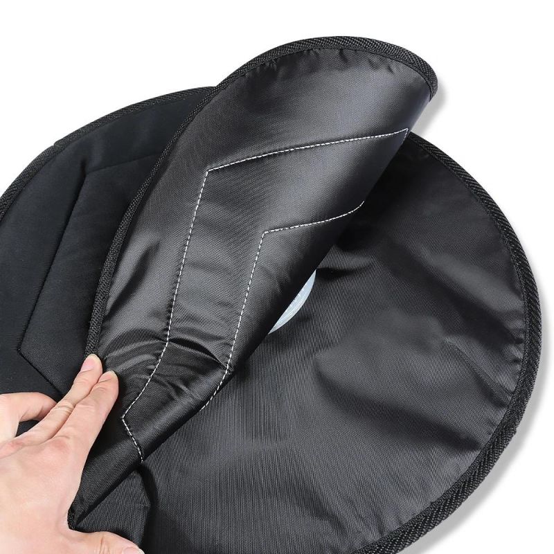 Non-Slip 45cm Round Hexagon Quilted Swivel Car Seat Cushion